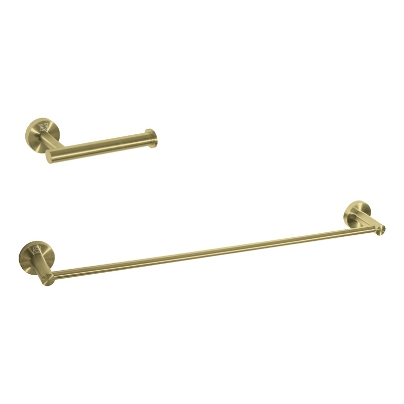 Elegant Kitchen and Bath Alma 2-Pc Stainless Steel Hardware Set in Gold