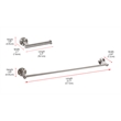 Elegant Kitchen and Bath Alma 2-Pc Stainless Steel Hardware Set in Nickel