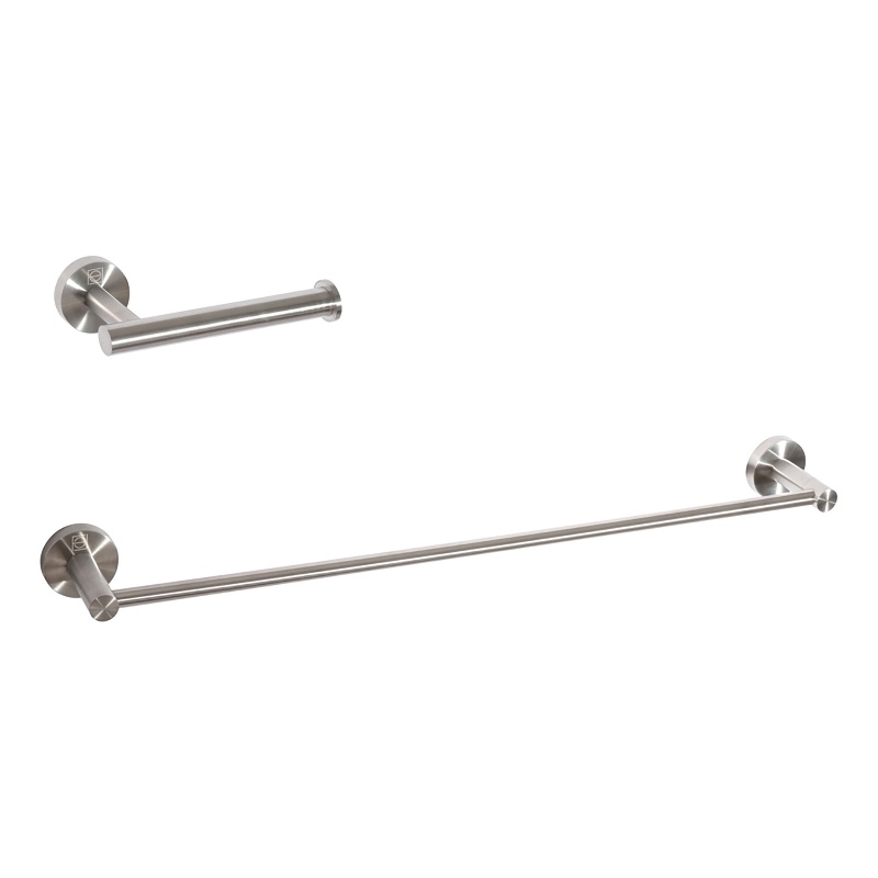 Elegant Kitchen and Bath Alma 2-Pc Stainless Steel Hardware Set in Nickel