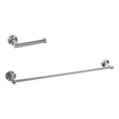Elegant Kitchen and Bath Alma 2-Pc Stainless Steel Hardware Set in Nickel