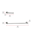 Elegant Kitchen and Bath Alma 2-Pc Stainless Steel Hardware Set in Chrome