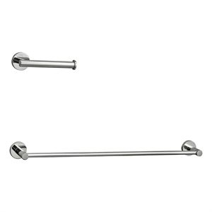 Elegant Kitchen and Bath Alma 2-Pc Stainless Steel Hardware Set in Chrome