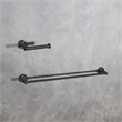 Elegant Kitchen and Bath Alma 2-Pc Stainless Steel Hardware Set in Black