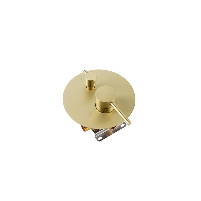 Elegant Kitchen and Bath George Brass Shower and Tub Faucet in Brushed Gold