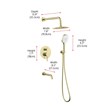 Elegant Kitchen and Bath George Brass Shower and Tub Faucet in Brushed Gold