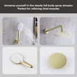 Elegant Kitchen and Bath George Brass Shower and Tub Faucet in Brushed Gold