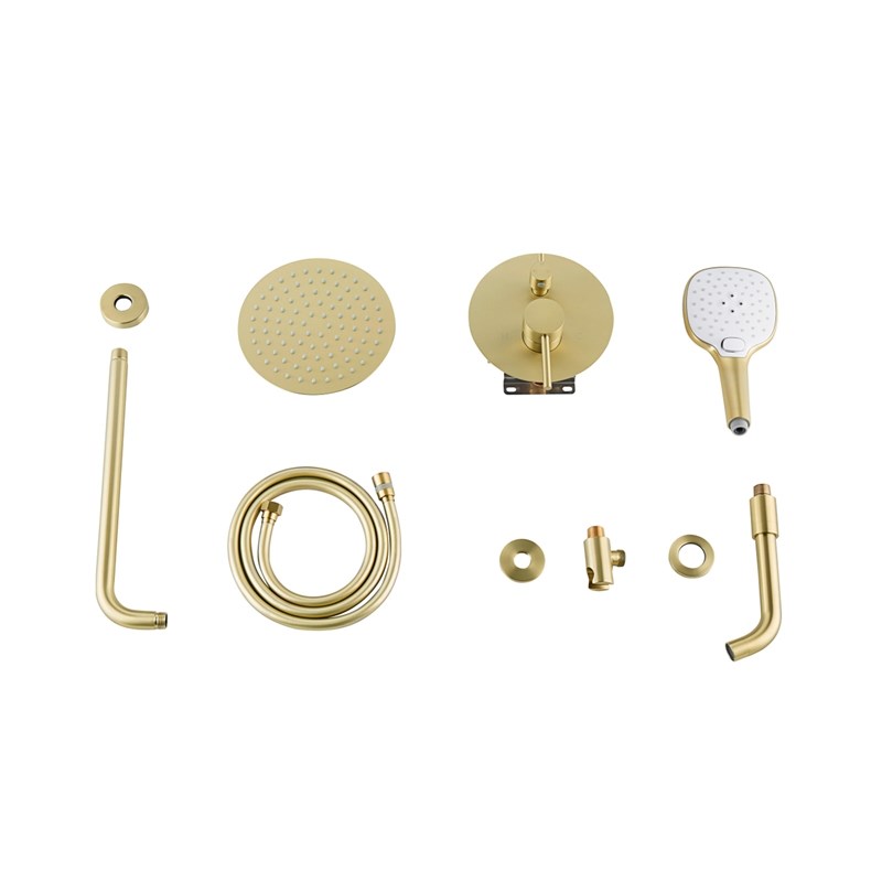 Elegant Kitchen and Bath George Brass Shower and Tub Faucet in Brushed Gold