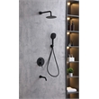 Elegant Kitchen and Bath George Brass Shower and Tub Faucet in Matte Black