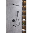Elegant Kitchen and Bath George Brass Shower and Tub Faucet in Matte Black