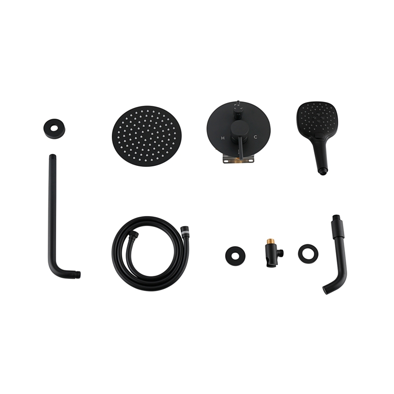 Elegant Kitchen and Bath George Brass Shower and Tub Faucet in Matte Black
