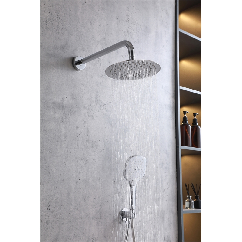 Elegant Kitchen and Bath George Brass Shower and Tub Faucet in Chrome