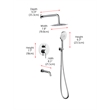 Elegant Kitchen and Bath George Brass Shower and Tub Faucet in Chrome