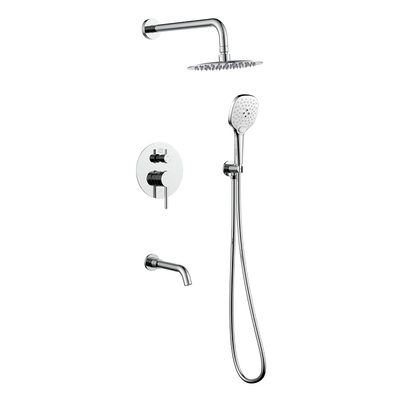 Elegant Kitchen and Bath George Brass Shower and Tub Faucet in Chrome