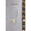 Elegant Kitchen and Bath Petar Brass Shower Faucet System in Brushed Gold