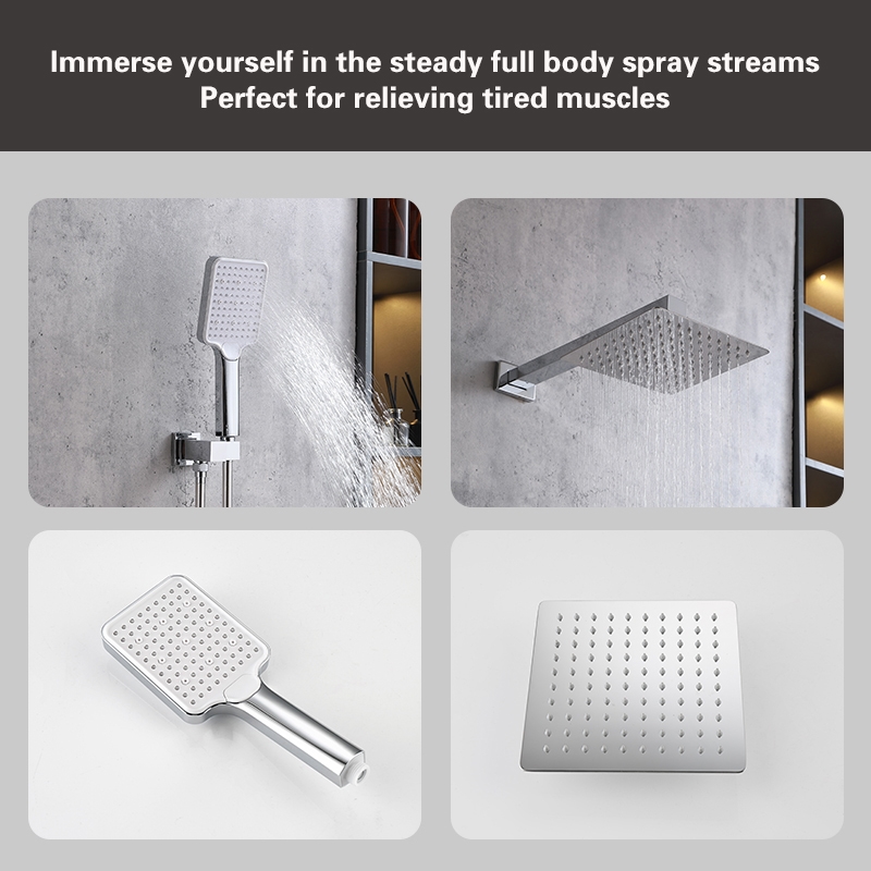 Elegant Kitchen and Bath Petar Brass Shower Faucet System in Chrome/White