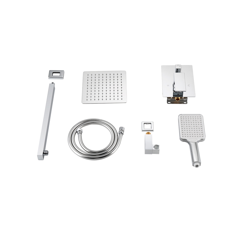 Elegant Kitchen and Bath Petar Brass Shower Faucet System in Chrome/White