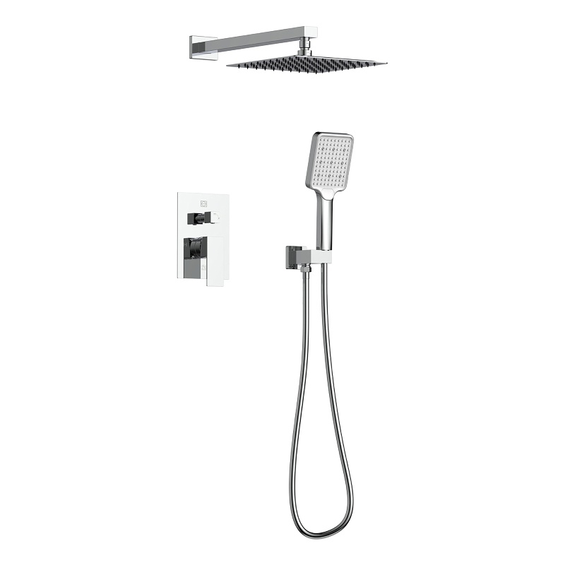 Elegant Kitchen and Bath Petar Brass Shower Faucet System in Chrome/White