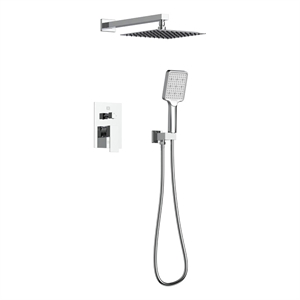 Elegant Kitchen and Bath Petar Brass Shower Faucet System in Chrome/White