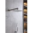 Elegant Kitchen and Bath Petar Brass Shower Faucet System in Brushed Nickel