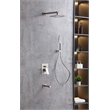 Elegant Kitchen and Bath Petar Brass Shower Faucet System in Brushed Nickel
