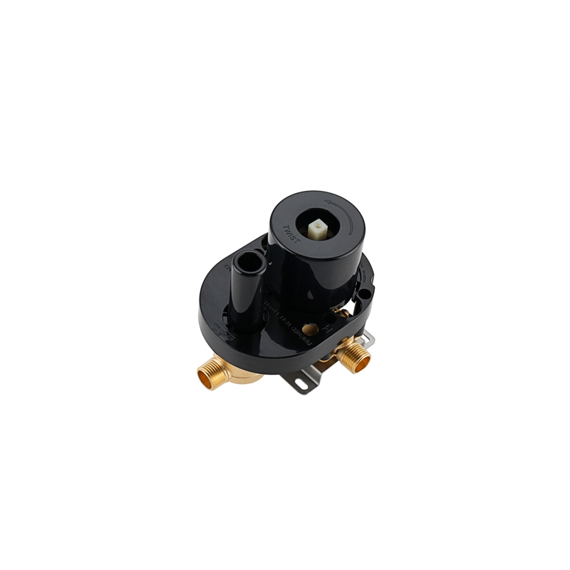 Elegant Kitchen and Bath Petar Brass Shower Faucet System in Matte Black
