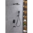 Elegant Kitchen and Bath Petar Brass Shower Faucet System in Matte Black
