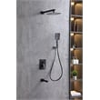 Elegant Kitchen and Bath Petar Brass Shower Faucet System in Matte Black
