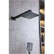Elegant Kitchen and Bath Petar Brass Shower Faucet System in Matte Black