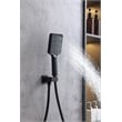 Elegant Kitchen and Bath Petar Brass Shower Faucet System in Matte Black