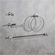 Elegant Kitchen and Bath Freya 4-Pc Stainless Steel Hardware Set in Nickel