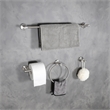 Elegant Kitchen and Bath Freya 4-Pc Stainless Steel Hardware Set in Nickel