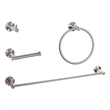 Elegant Kitchen and Bath Freya 4-Pc Stainless Steel Hardware Set in Nickel