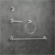 Elegant Kitchen and Bath Freya 4-Pc Stainless Steel Hardware Set in Chrome