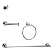 Elegant Kitchen and Bath Freya 4-Pc Stainless Steel Hardware Set in Chrome