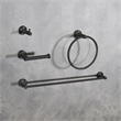 Elegant Kitchen and Bath Freya 4-Pc Stainless Steel Hardware Set in Black