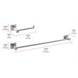 Elegant Kitchen and Bath Isla 2-Pc Stainless Steel Hardware Set in Nickel