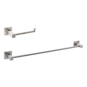 Elegant Kitchen and Bath Isla 2-Pc Stainless Steel Hardware Set in Nickel