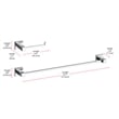 Elegant Kitchen and Bath Isla 2-Pc Stainless Steel Hardware Set in Chrome