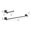 Elegant Kitchen and Bath Isla 2-Pc Stainless Steel Hardware Set in Black