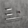 Elegant Kitchen and Bath Sofia 4-Pc Stainless Steel Hardware Set in Nickel