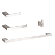 Elegant Kitchen and Bath Sofia 4-Pc Stainless Steel Hardware Set in Nickel
