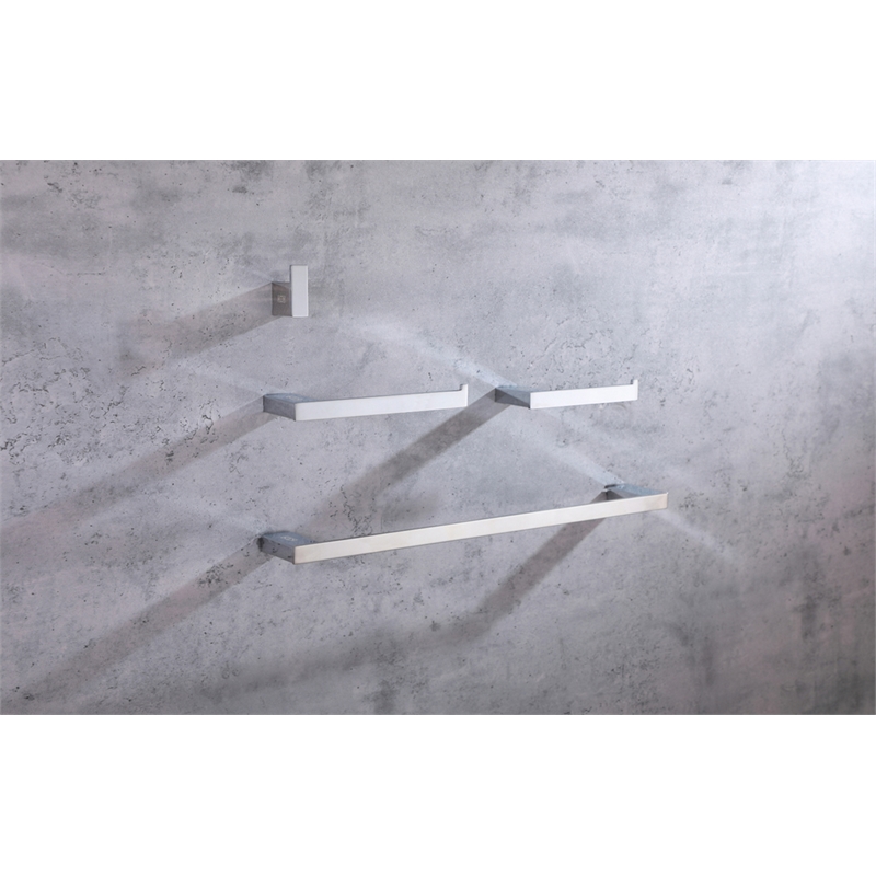 Elegant Kitchen and Bath Sofia 4-Pc Stainless Steel Hardware Set in Chrome