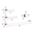 Elegant Kitchen and Bath Sofia 4-Pc Stainless Steel Hardware Set in Chrome