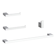 Elegant Kitchen and Bath Sofia 4-Pc Stainless Steel Hardware Set in Chrome