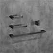 Elegant Kitchen and Bath Sofia 4-Pc Stainless Steel Hardware Set in Black