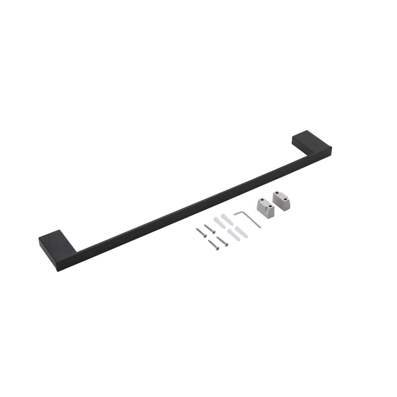 Elegant Kitchen and Bath Sofia 4-Pc Stainless Steel Hardware Set in Black