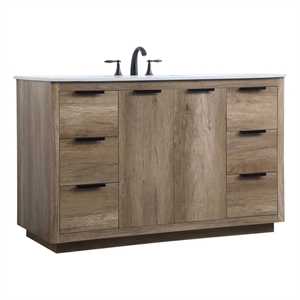 Elegant Kitchen and Bath Blake 54&quot Solid Wood Single Bathroom Vanity in Oak