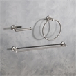 Elegant Kitchen and Bath Alma 3-Pc Stainless Steel Hardware Set in Nickel