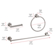 Elegant Kitchen and Bath Alma 3-Pc Stainless Steel Hardware Set in Nickel