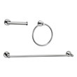 Elegant Kitchen and Bath Alma 3-Pc Stainless Steel Hardware Set in Chrome